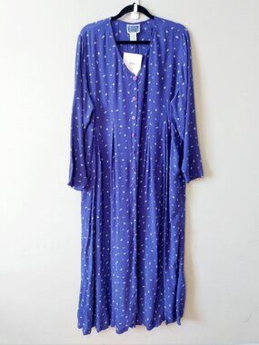 April Too Cornell Whimsical Cottagecore Paisley Button Front Floral Maxi Dress